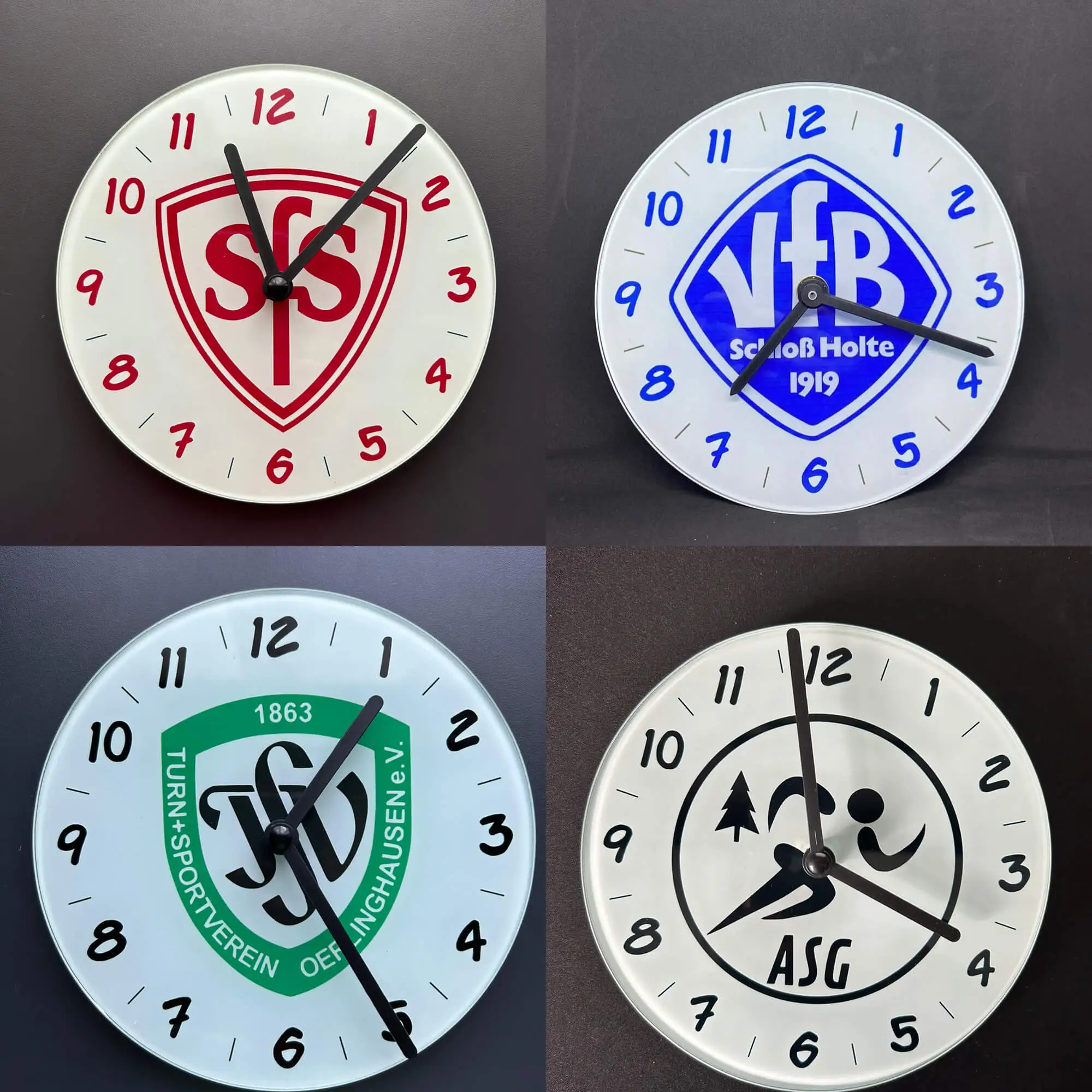 Uhr mit Vereinslogo